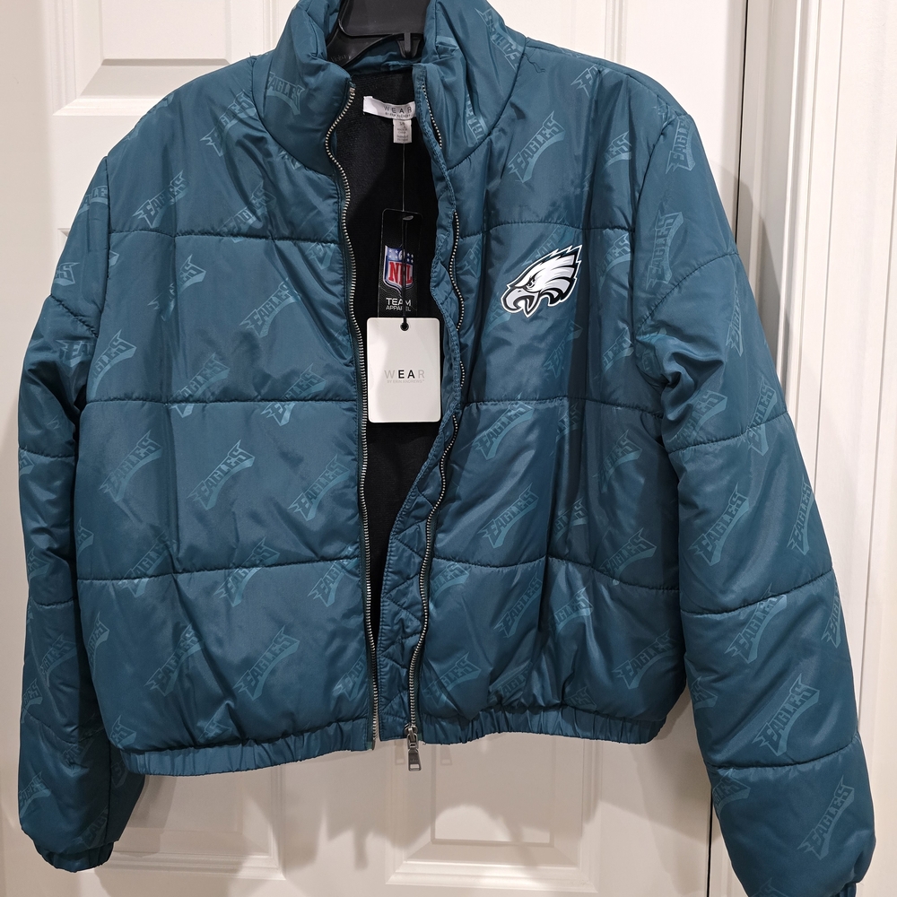 Philadelphia Eagles NFL Teal Puffer Jacket